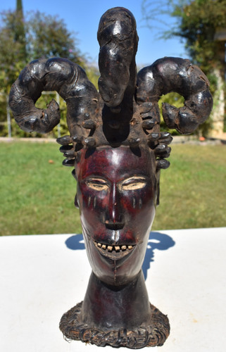 Ekoi ejagham mask - ejagham, 35cm