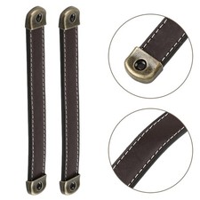  5 PCS Poignée En Cuir Bois