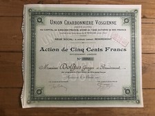 Action: VOSGES COAL UNION (REMIRONT 88) (F)