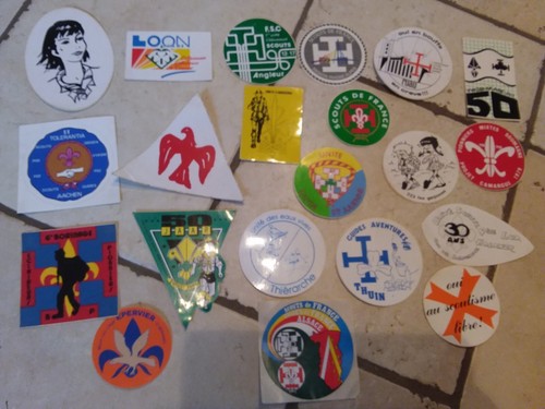 Lot autocollants anciens - lot,