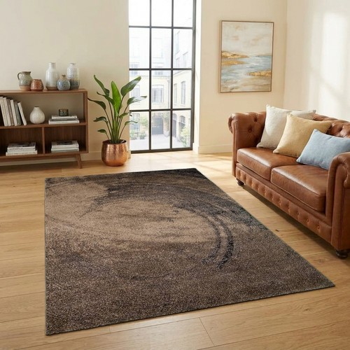 Tapis design brun beige motif