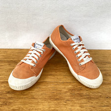 ☘️Mens Spring Court Canvas Casual Lace Up Shoes Sneakers Trainers Orange Size 42