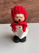 Christmas Carols Figurine Girl Vintage 