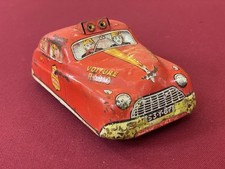 Vintage Miniature Fireman Car Sheet Metal Radio Fire Service