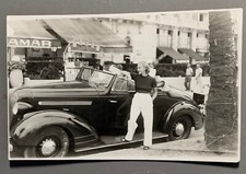 PHOTO CARD old car women fashion
