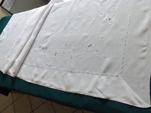 Drap broderies dentelle - drap,