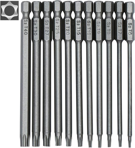 Jeu embouts longs torx - de,