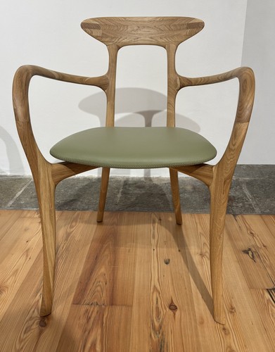 Chaise accoudoirs chêne - chaise,