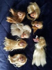 Lot 7 têtes Barbie Skipper vintage