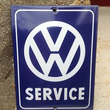 Plaque émaillée VOLKSWAGEN VW Service Enamel Sign no Opel Ford Bmw Fiat Renault