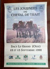 OLD POSTER DAYS OF THE DRAFT HORSE MUSEUM OF THE HORSE'S HABIT -OISE 92