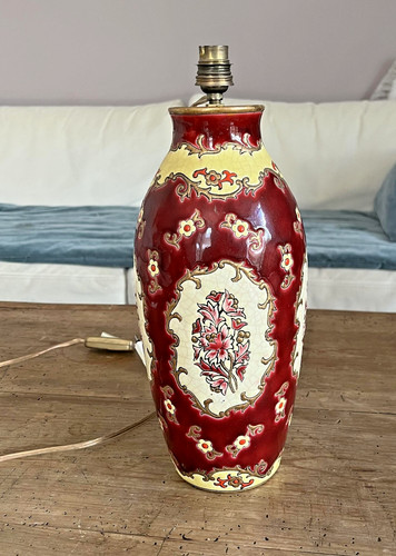 Pied lampe émaux longwy - de,