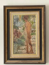 Lavis et huile sur plaque de