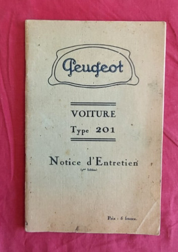 Peugeot 201 notice - peugeot,