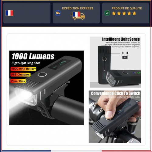 Lampe vélo led usb - lampe,