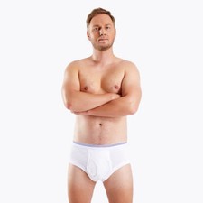 New Carer Men's Washable Incontinence Brief with Fly - M65 Medium