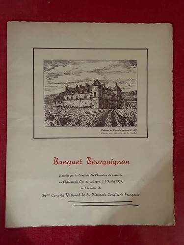 Menu banquet bourguignon - menu,