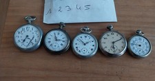 5 montres a gousset en métal