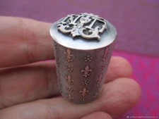 Antique Notre Dame Fleur de Lys Pill Box