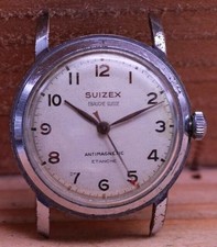SUIZEX EBAUCHE ETANCHE SWISS MEN'S WRIST WATCH 32.7mm 18mm LUG RUNS (A23)