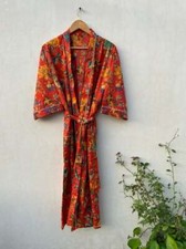 Robe kimono en coton imprimé