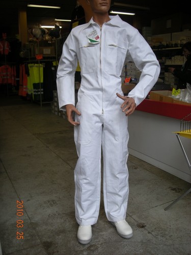 Combinaison travail blanc 100 - blanc, 100%