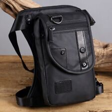 Motorcycle Outdoor Leather Drop Leg Bag Tactical Thigh Waist Pack Crossnody Bag