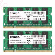 8GB 4GB DDR2 PC2-6400 800MHz RAM Crucial pour Dell Inspiron 1440 1750 1545 FR