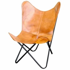 Fauteuil papillon cuir bkf - fauteuil,