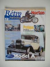 RETRO HEBDO n°63 NORTON 99 DOMINATOR 1961-FORD MODEL A cabriolet 1930