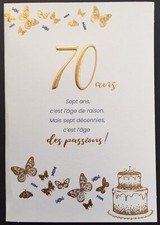 Carte Anniversaire : 70 ans