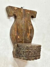 Rare Vintage Ancien Main Sculpté Unique Tenture Murale En Support Shelve. (WS.3)