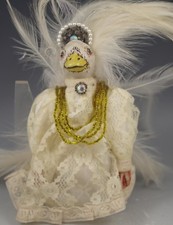 1985 RICHARD PALAN ARTISAN OOAK VICTORIAN DUCK ANGEL ORNAMENT SIGNED