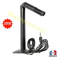 MICRO MICROPHONE SUR PIED POUR CONFERENCE DE TABLE COULEUR NOIR PAS CHER 
