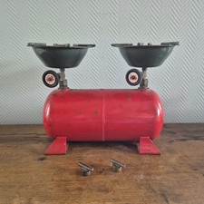 Vintage HOLIDAY 2-burner Butane Stove Camping Gas Cooker Rechaud Campstove c1960