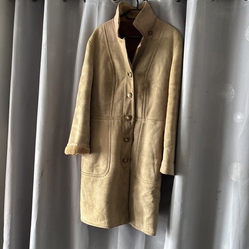 Manteau long vintage peau - long,