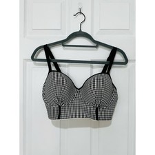 Primadonna PRIMA DONNA Longline Black White Bra UK 34E 34DDD