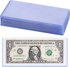 (50) CURRENCY HOLDERS Semi Rigid REGULAR Vinyl Sleeves for Banknotes Dollar Bill