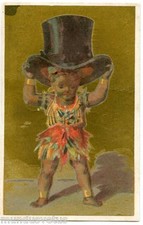 CHROMO. Enfant  . Chapeau haut