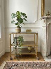 Desserte vintage laiton et