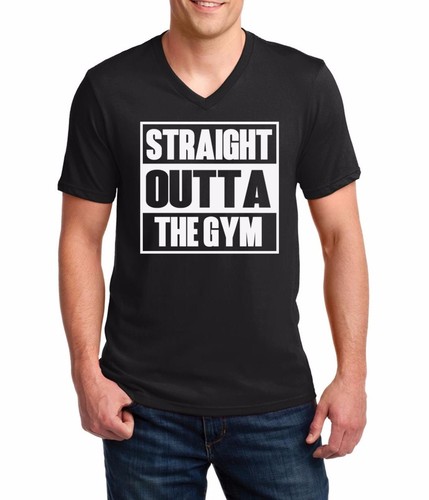 Neck straight outta the - v-neck, gym