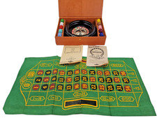 Vintage Bakelite E.S. Lowe Petite Weighted Roulette Wheel Game Set Complete