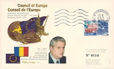 CE52-IB2 FDC Conseil Europe "NASTASE, Roumanie" 01-2001