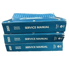 2001 Chevy Express GMC Savana Van Service Repair Manual Set OEM 3 Vol Factory