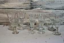 RARE 9 Anciens Verres Du