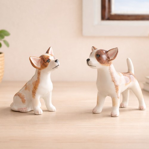 Miniature ceramic dog - of,