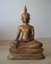 Antique ancien bronze Thai BUDDHA BOUDDHA Rattanakosin Siam Thaïlande