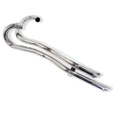 Triumph 350/500cc unit High level exhaust pipes with Slash Cut Made in England
