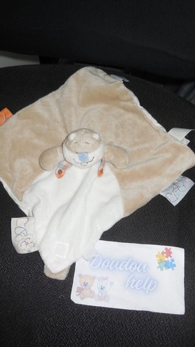 Doudou plat ours castor beige - doudou,