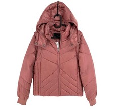Etam Femme Rose Capuche Matelassé VESTE MANTEAU TAILLE S